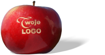 jabłko z napisem